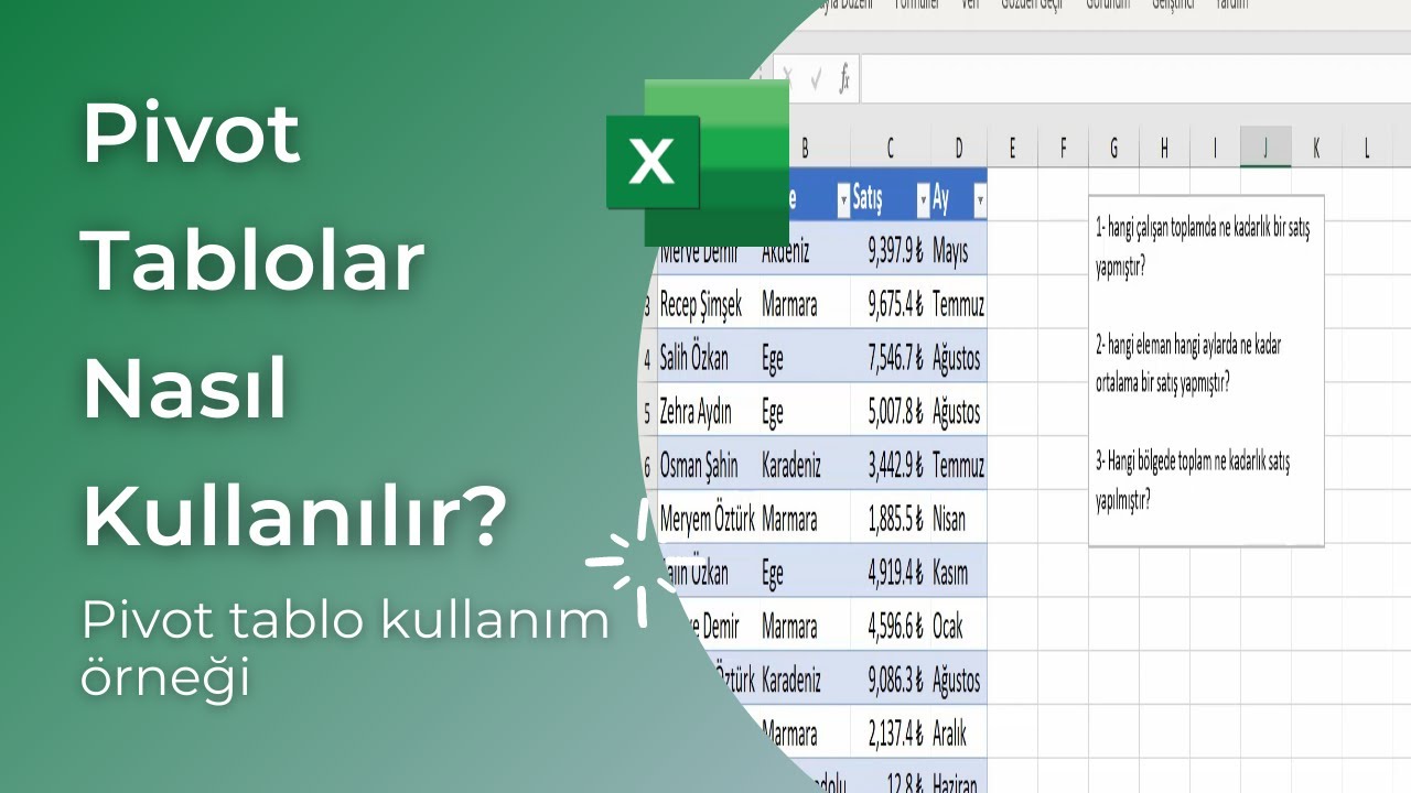 Excel Pivot Tablo Nasıl Kullanılır?  #excel