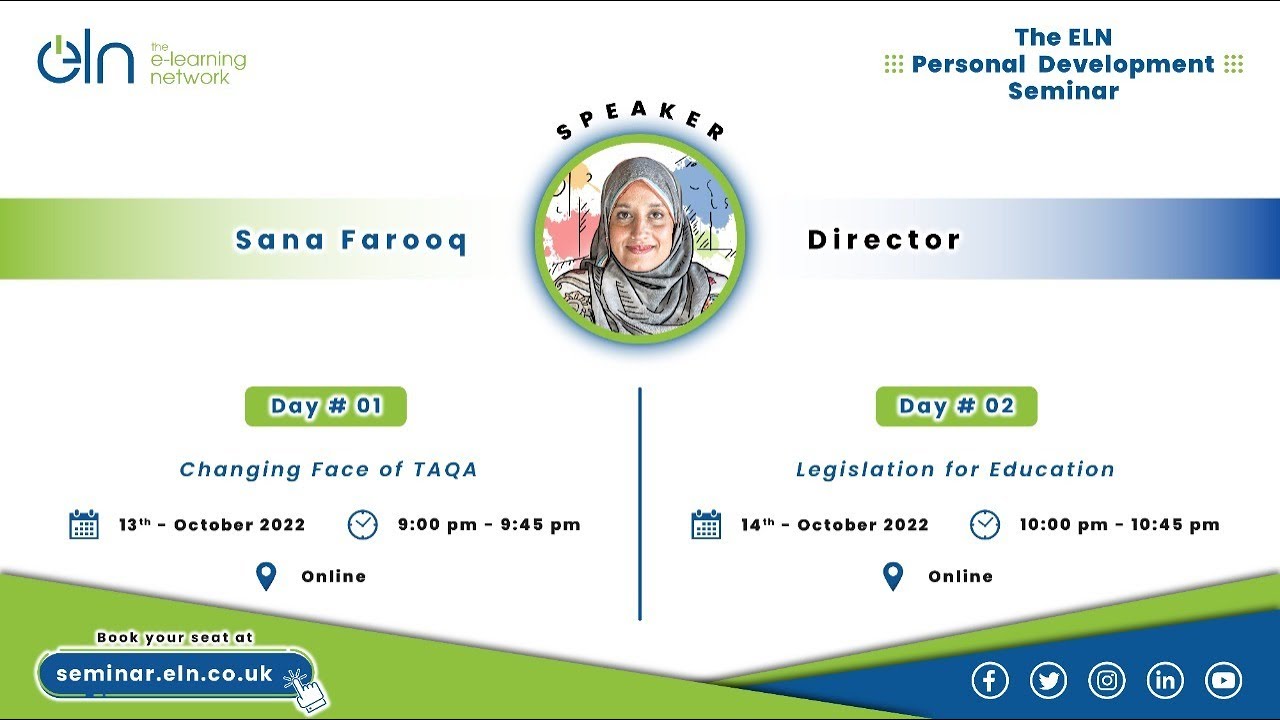 What is the Changing Face of TAQA? - ELN CPD Seminar for Educators.