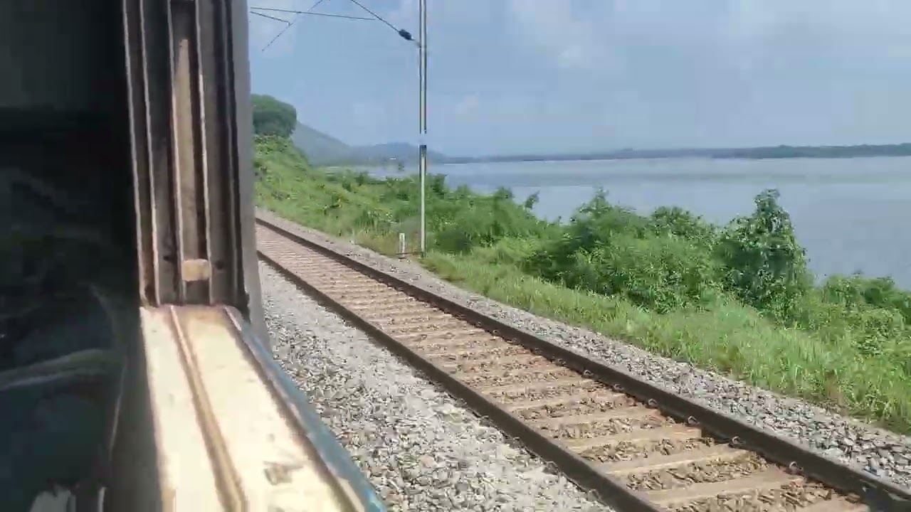 Train journey ☺️ beautiful nature 😍 chilika lake 🥰