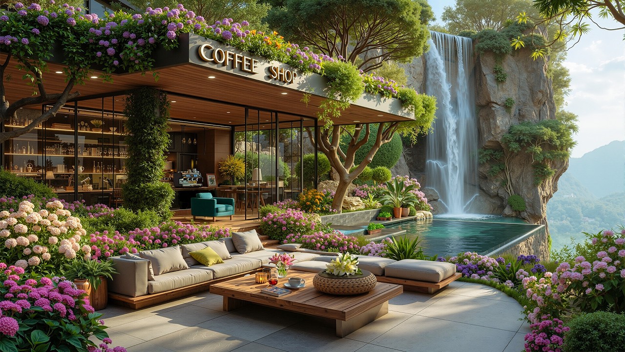 Gentle Spring Outdoor Coffee Shop Terrace Jazz 🌸 Smooth Jazz for Calm & Relax