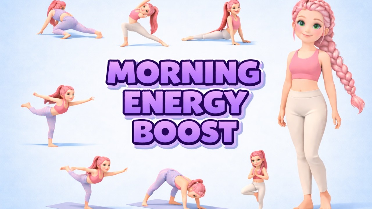 10 Minute Morning Energy Yoga for Kids | Wake Up Strong & Flexible