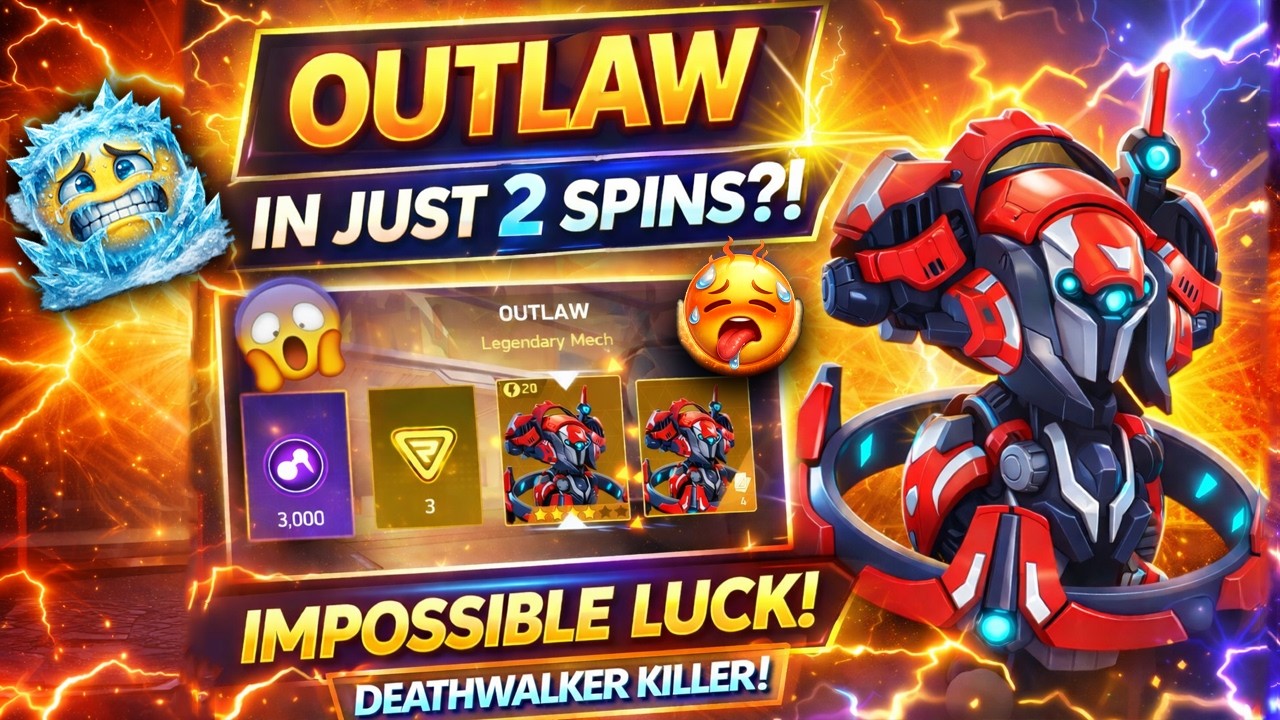 THIS WAS PURE LUCK&hellip; OUTLAW IN 2 SPINS?! 😱🔥 | Mech Arena