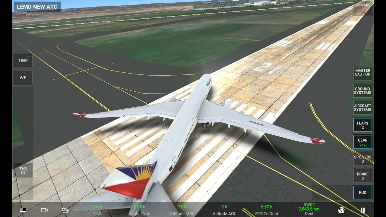 Perth Australia (YPPH) to Angeles City Philippines (RPLC) [A359] [PAL] 
