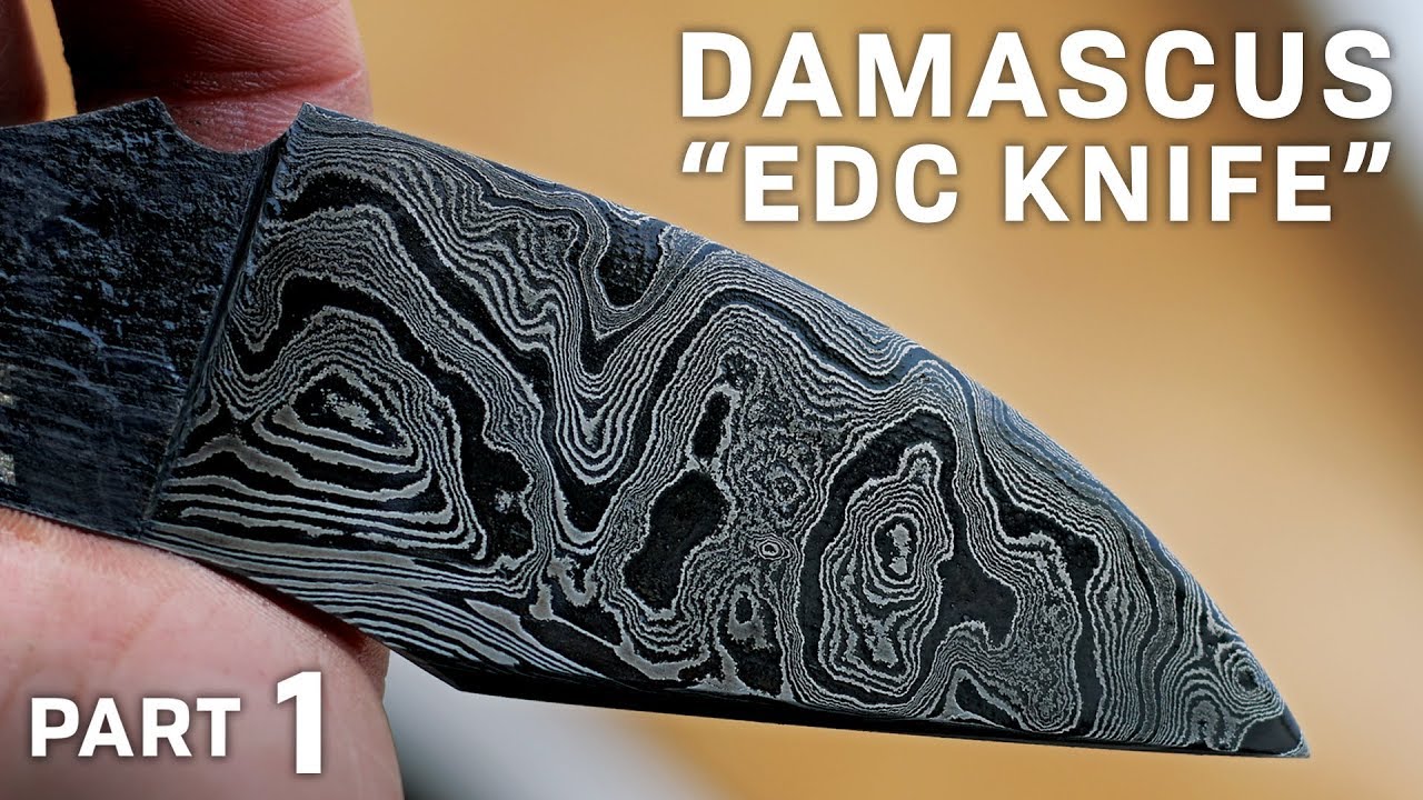 DAMASCUS EDC! - Part 1 (Coffee Etch)