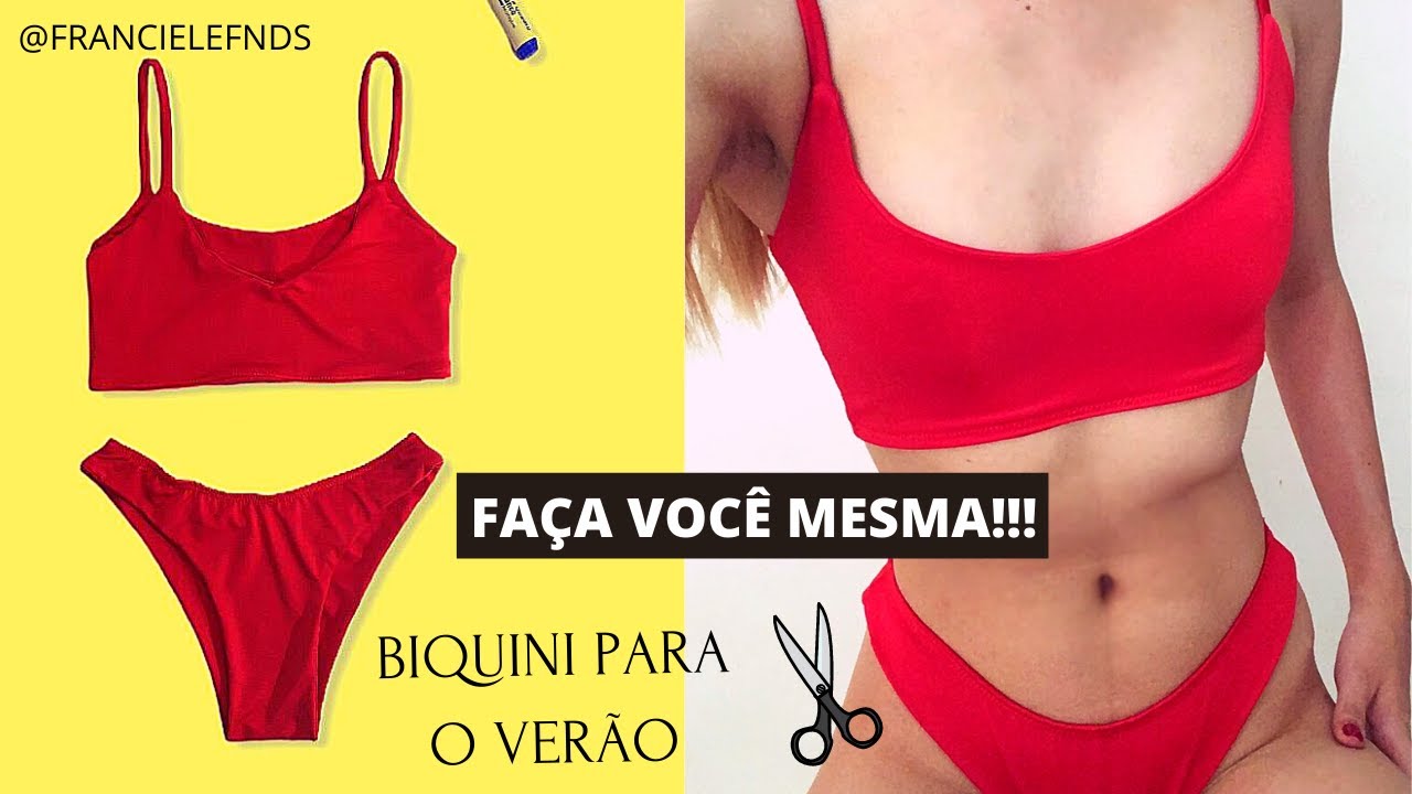 Como fazer BIQUÍNI MUITO FÁCIL | FAÇA VOCÊ MESMA | DIY | CUSTOMIZATION