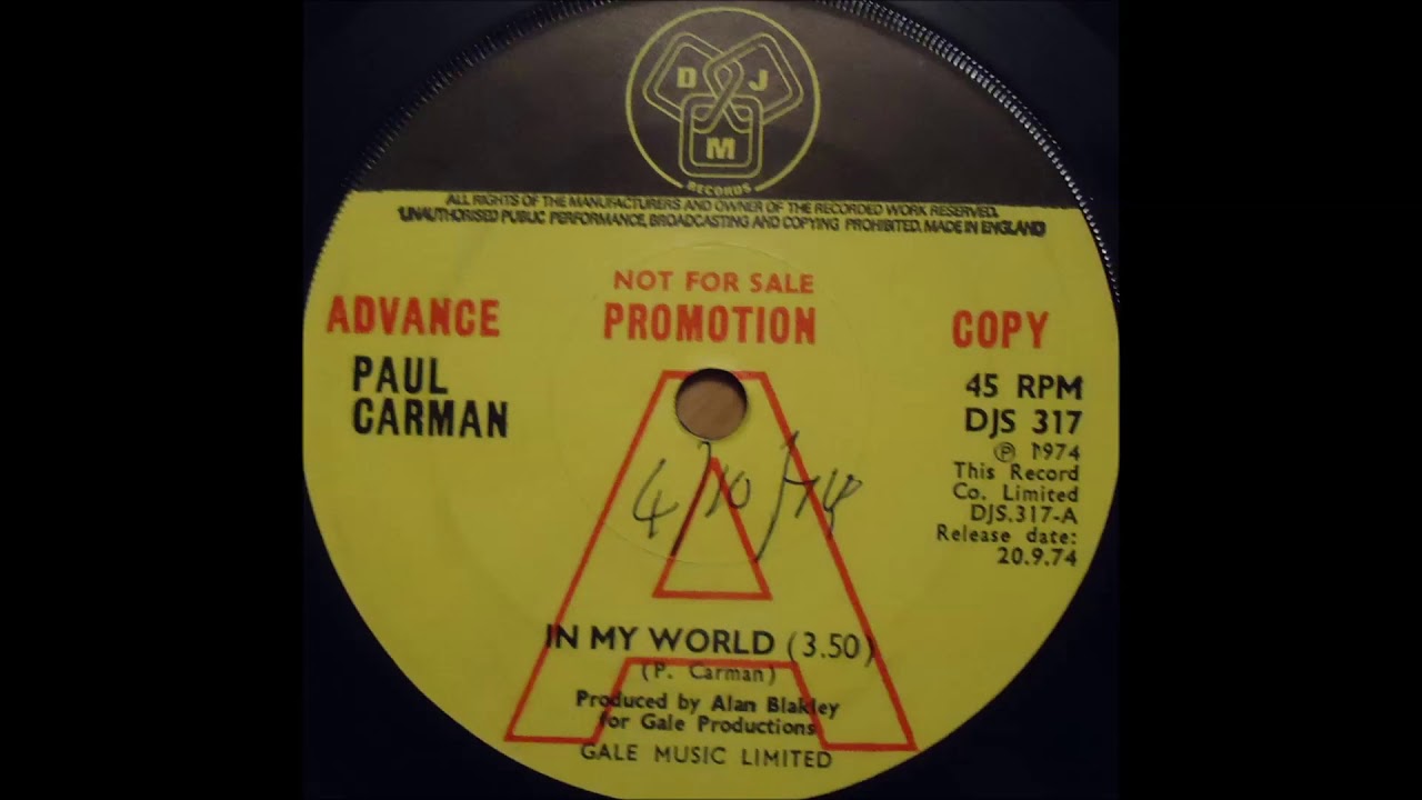 Paul Carman - In My World