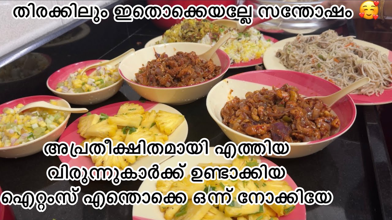 തിരക്കാണെങ്കിലും എന്റെ സന്തോഷം ഇതൊക്കെയാണ്. പ്രതീക്ഷിക്കാതെ എത്തിയ വിരുന്നുകാർ#food#minivlog 