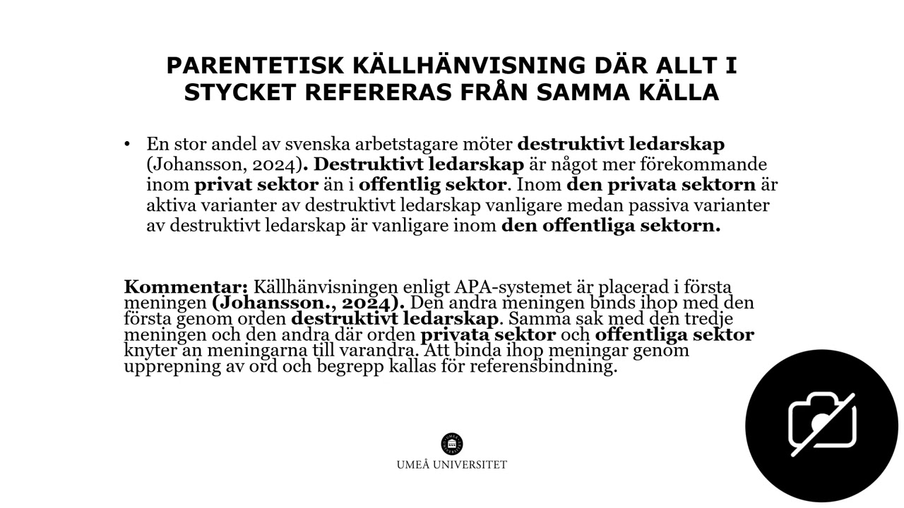 Källhänvisningar – hur ofta och var i texten?