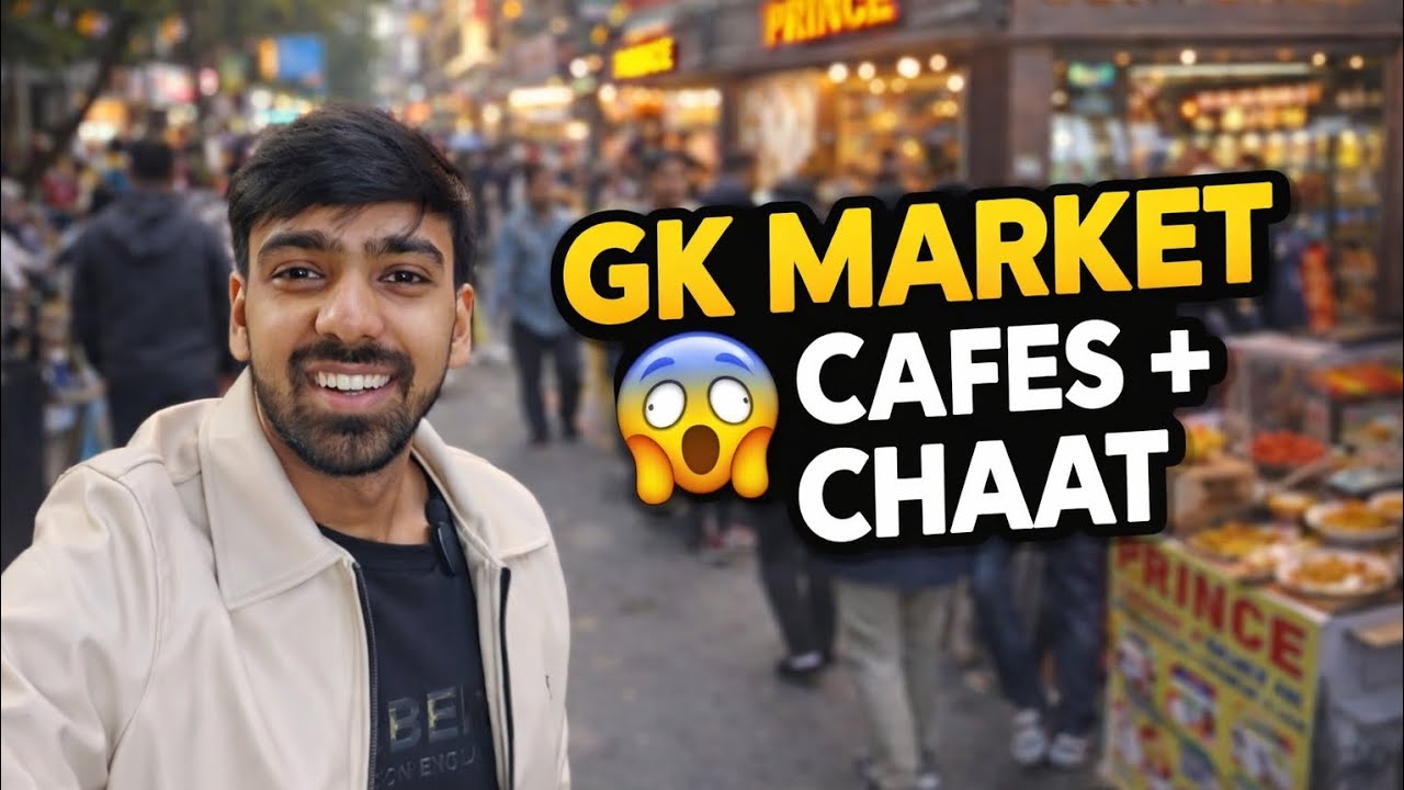GK 1 & GK M Block Market Tour 😱 | Prince Ki Chaat, Best Cafes | South Delhi Vlog