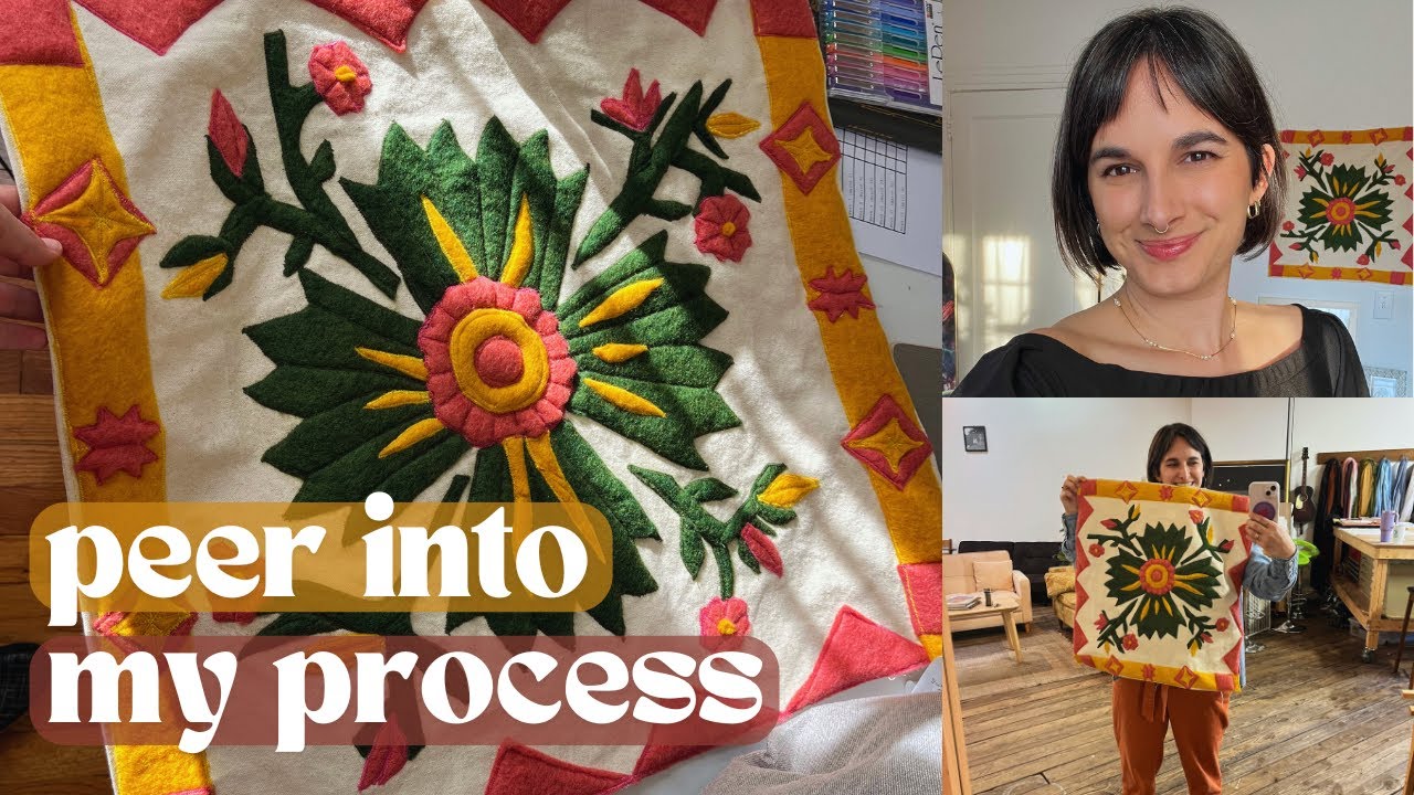Making a wool felt appliqué banner! ✷