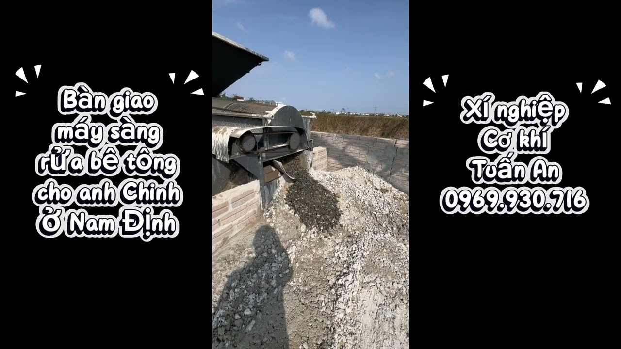 Máy sàng rửa bê tông công suất 60m3/h. #tramtronbetong #betongtuoi #maysangruabetong