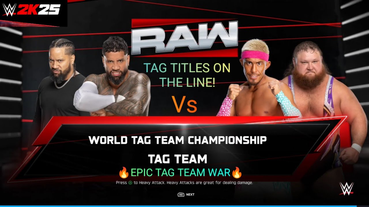 The Usos vs Otis & Akira Tozawa – World Tag Team Championship WAR | WWE 2K25