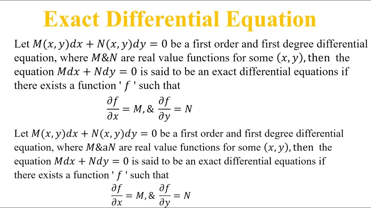 Exact Differential Equation