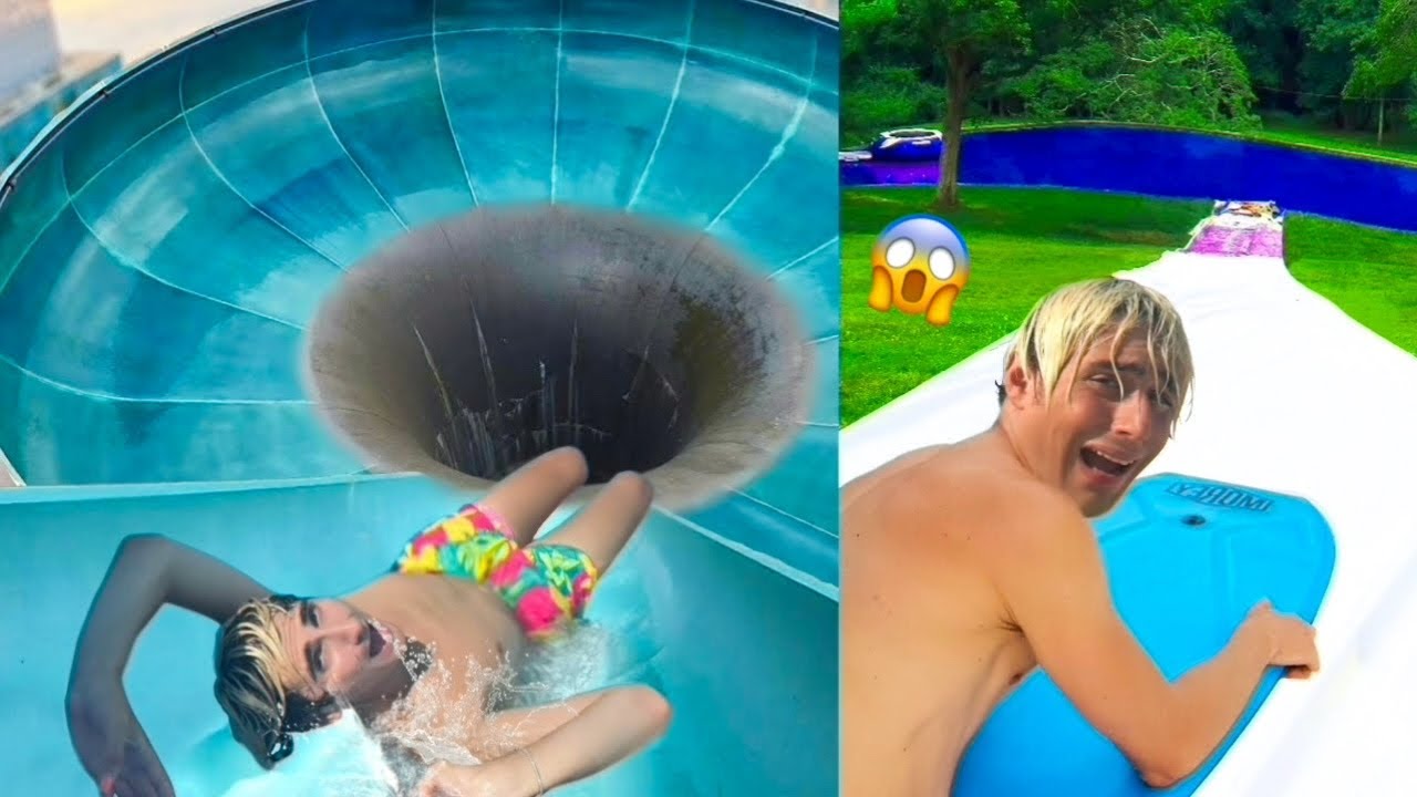 CHI RIESCE A FARE PIÙ SCIVOLI D’ACQUA GIGANTI AL PARCO ACQUATICO VINCE 1.000€!! *sfida impossibile*