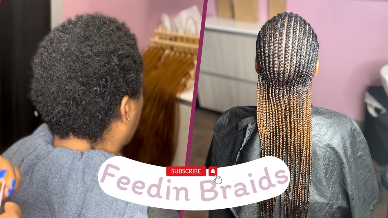 Feedin Braids on 1 - 2 Inches of Hair