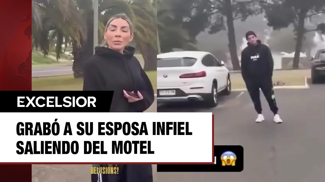 Grab&oacute; a su esposa infiel saliendo del motel y lo expuso todo en redes