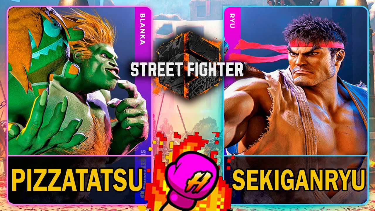 SF6 Pizzatatsu (BLANKA) VS Sekiganryu (RYU)🥊Street Fighter 6🥊スト6🥊4K 60ᶠᵖˢ