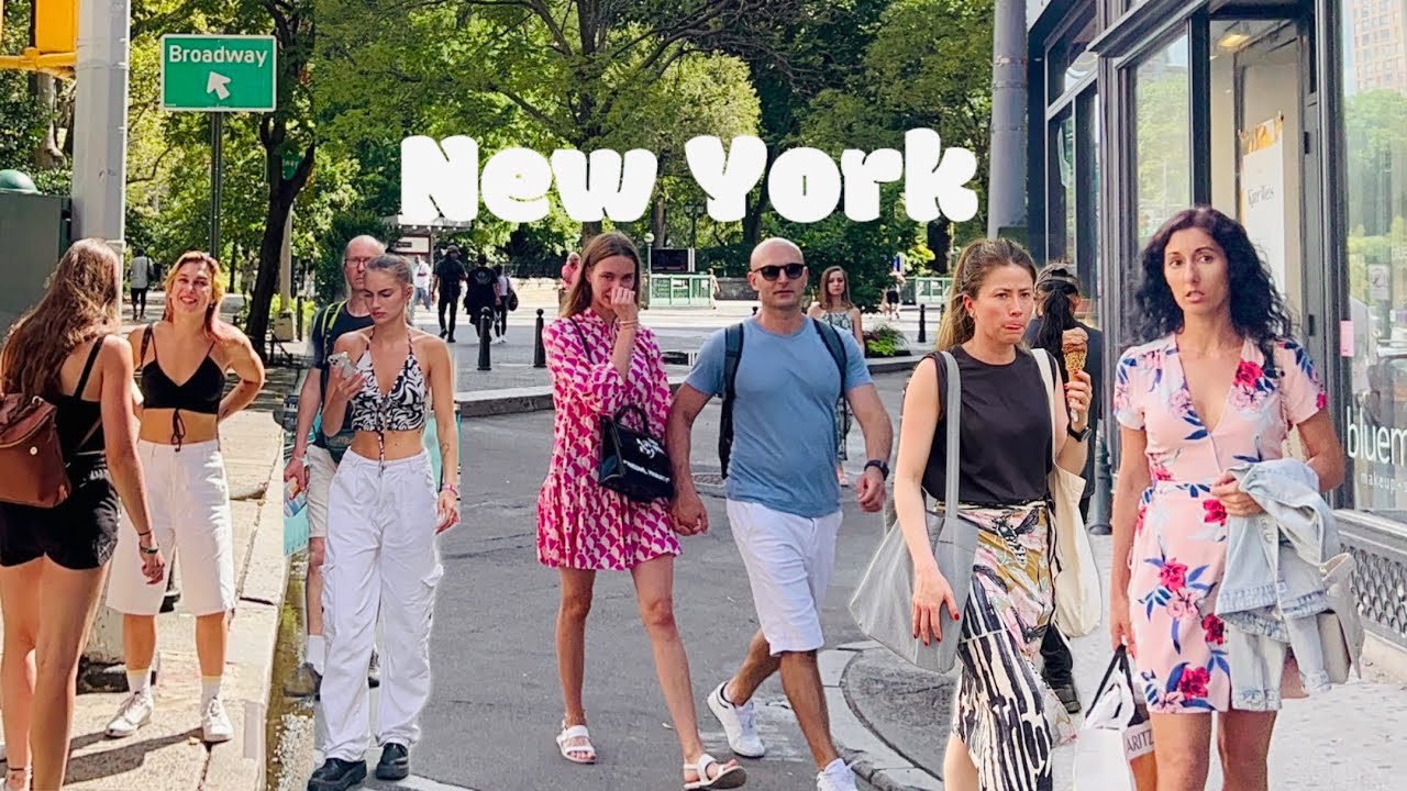 [4K]🇺🇸NYC Summer Walk🗽Hot Sunday🌿💖Madison Square Park to Union Square in Manhattan | Aug 2022