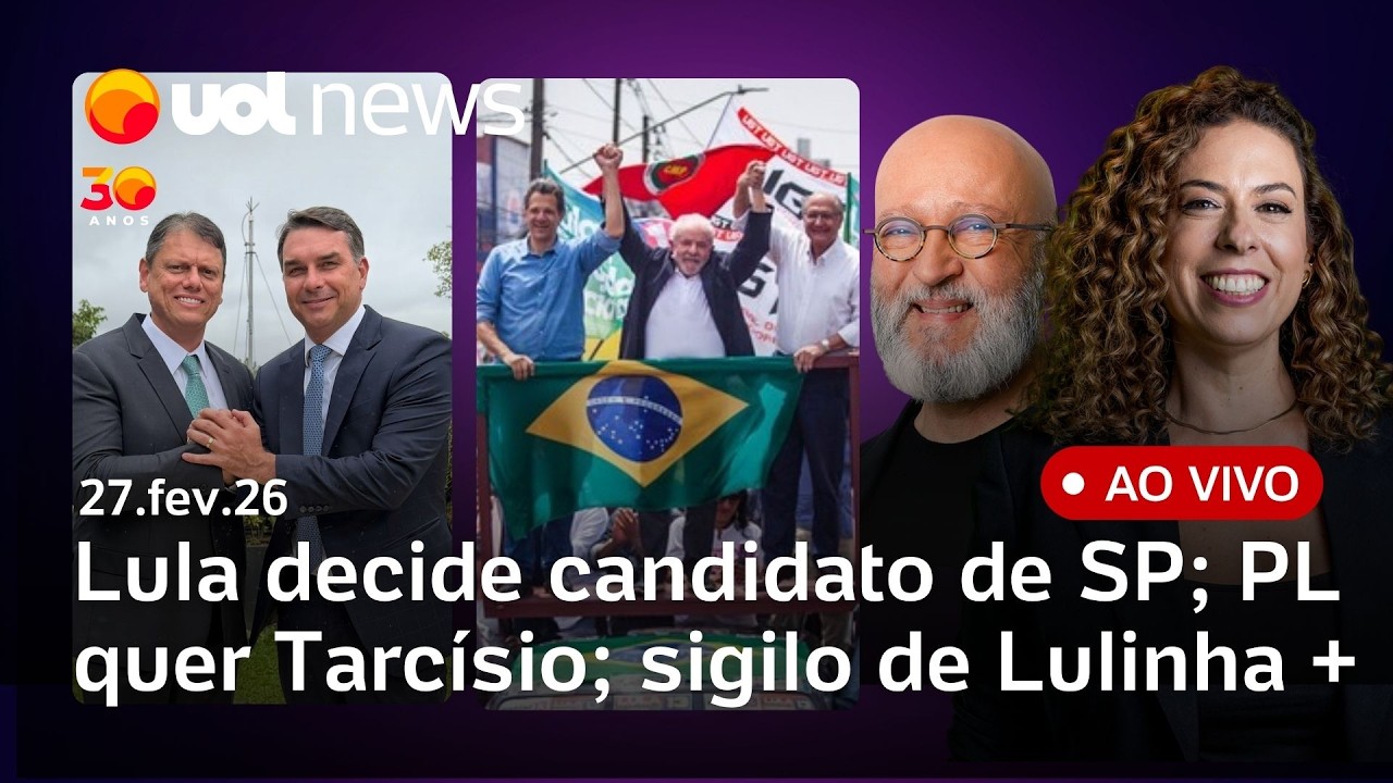 Lula convence Haddad para SP; Flávio com Tarcísio; sigilo de Lulinha; PF afasta Eduardo Bolsonaro e+