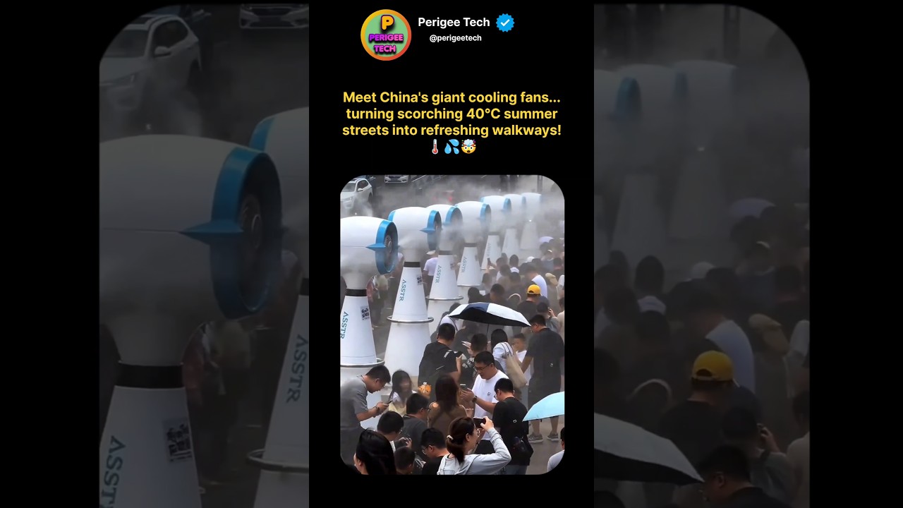 China's Giant Cooling Fans Fight 40&deg;C Heat! 🌡️💦🤯