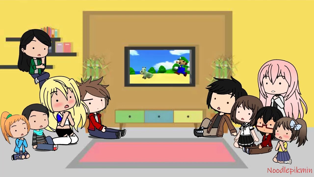 Реакция Нейса и друзей на реакцию Луиджи на МЕМЫ (Gacha Club)