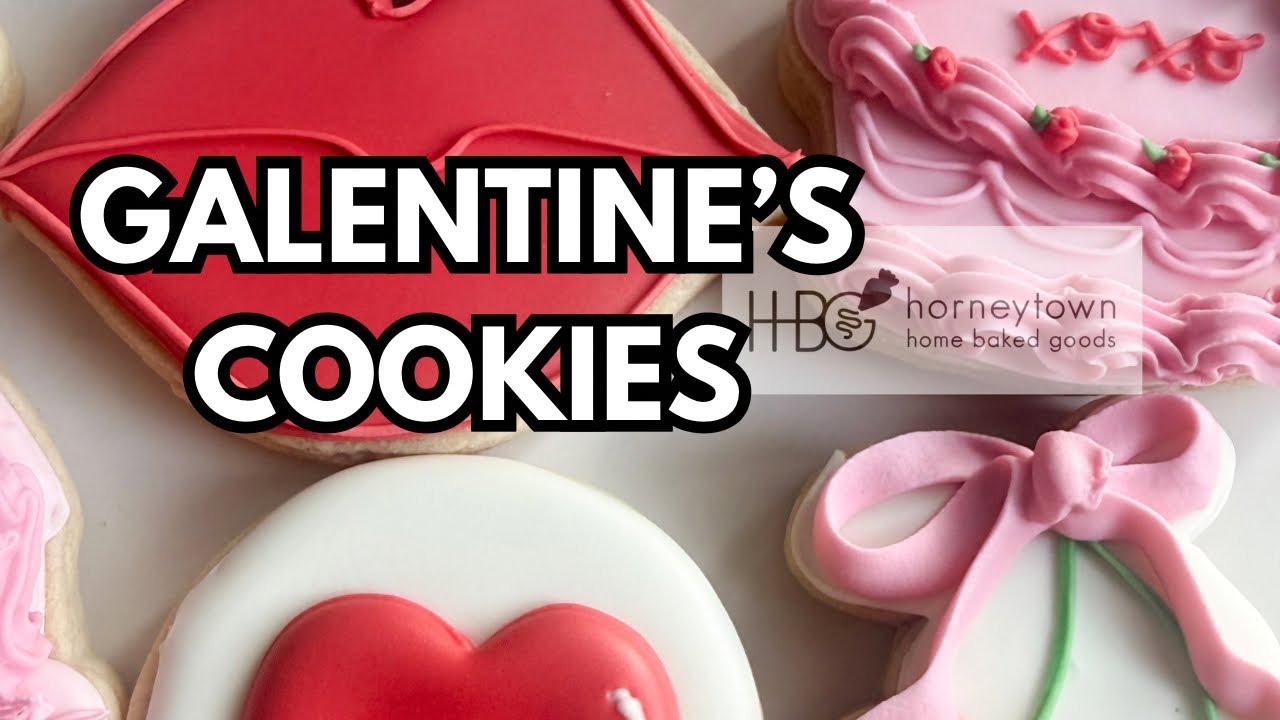 Easy Galentine's Sugar Cookie Ideas ~ Cookie Step-by-Step Tutorial 