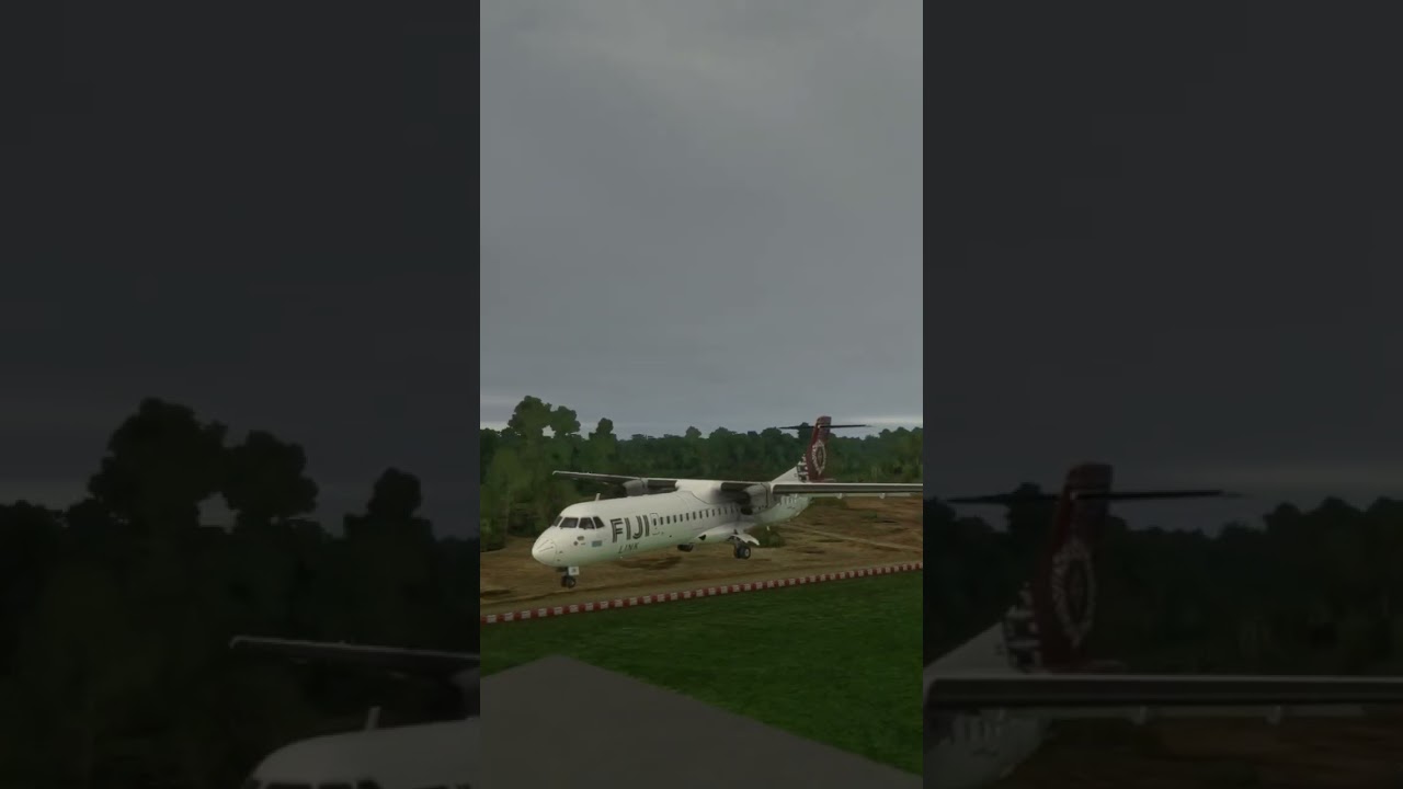 Fiji Airways ATR-72 Smooth landing in Fiji #flightsim #landing #msfs2020 #swiss001landing #plane