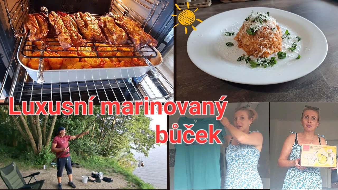Luxusni marinovaný bůček a Vepřové rizoto😋Trošku jsem si zautrácela 😚 Jak chytat ryby 🙃🐟