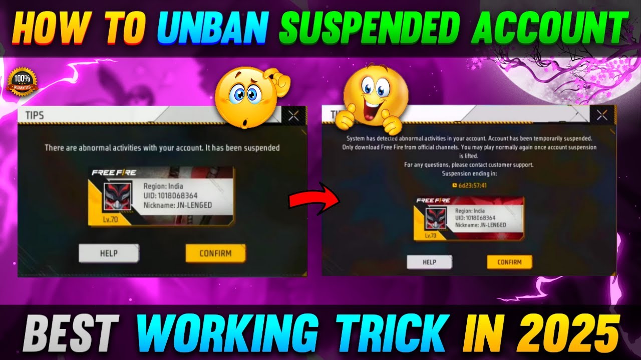 How To Unban Free Fire Suspended Account 2025 New Trick | Recover Free Fire Suspended Account | Ff