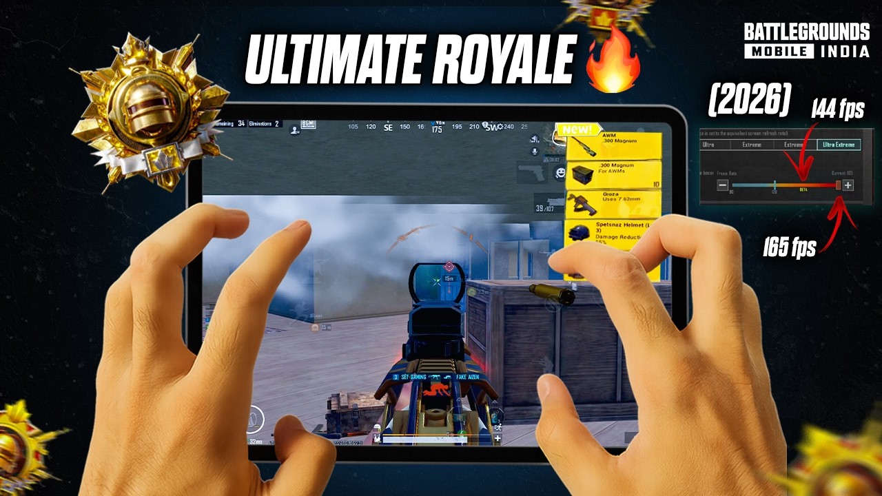 📲 iPad Pro M5 11 inch PUBG TEST 🔥 240FPS ~  ULTIMATE ROYALE &ndash; NO LAG? Handcam Test