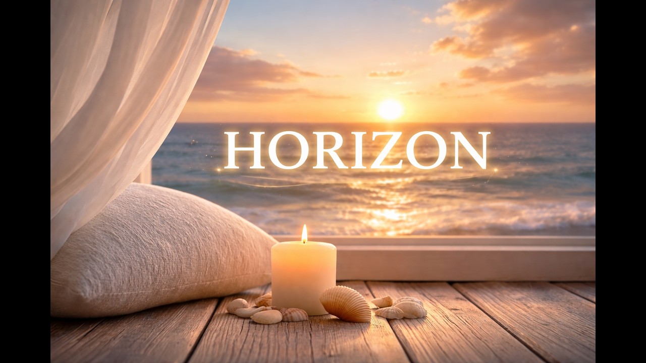 horizon | soft ocean ambient & gentle piano for deep sleep