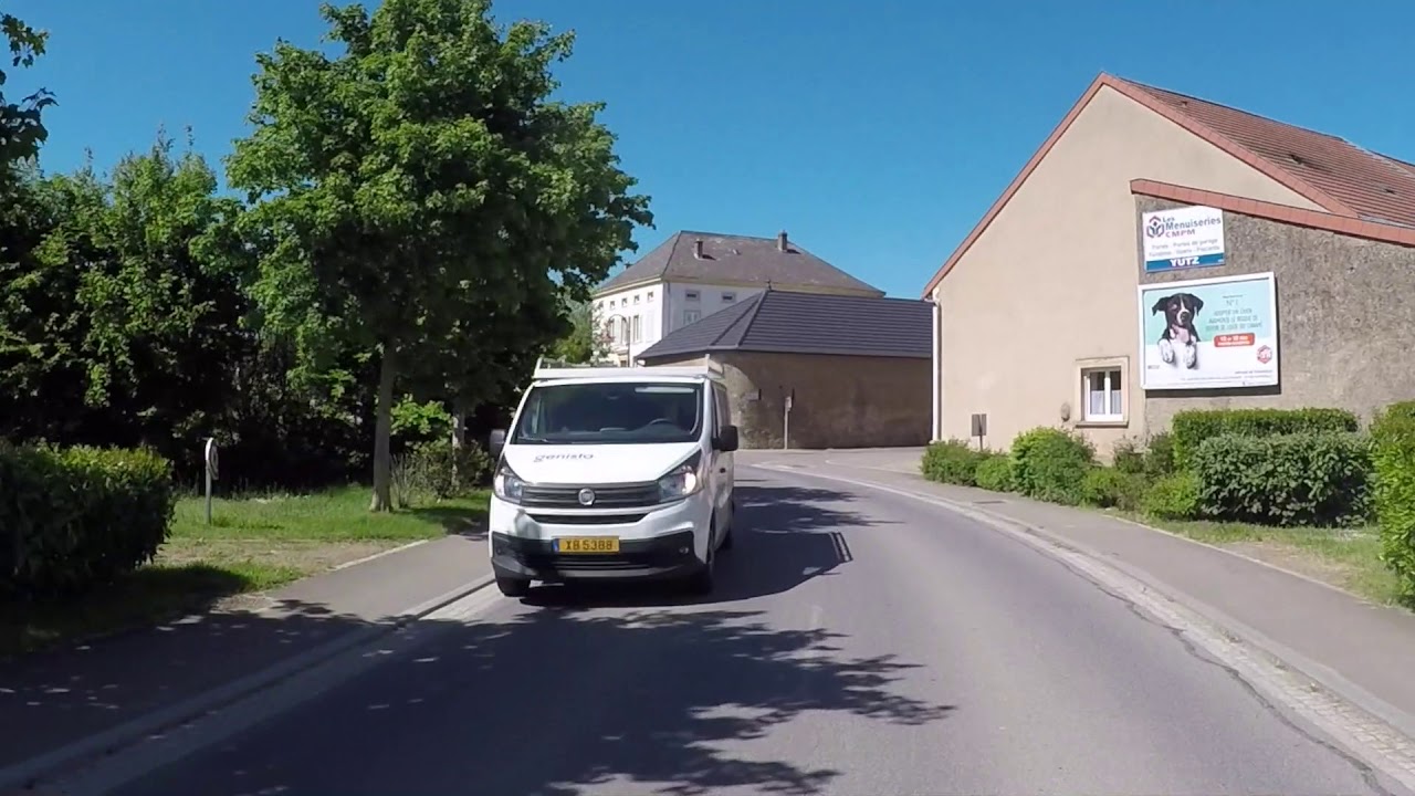 France Moselle Road to Rodemack / France Moselle Route Sierck les bains vers Rodemack, Gopro