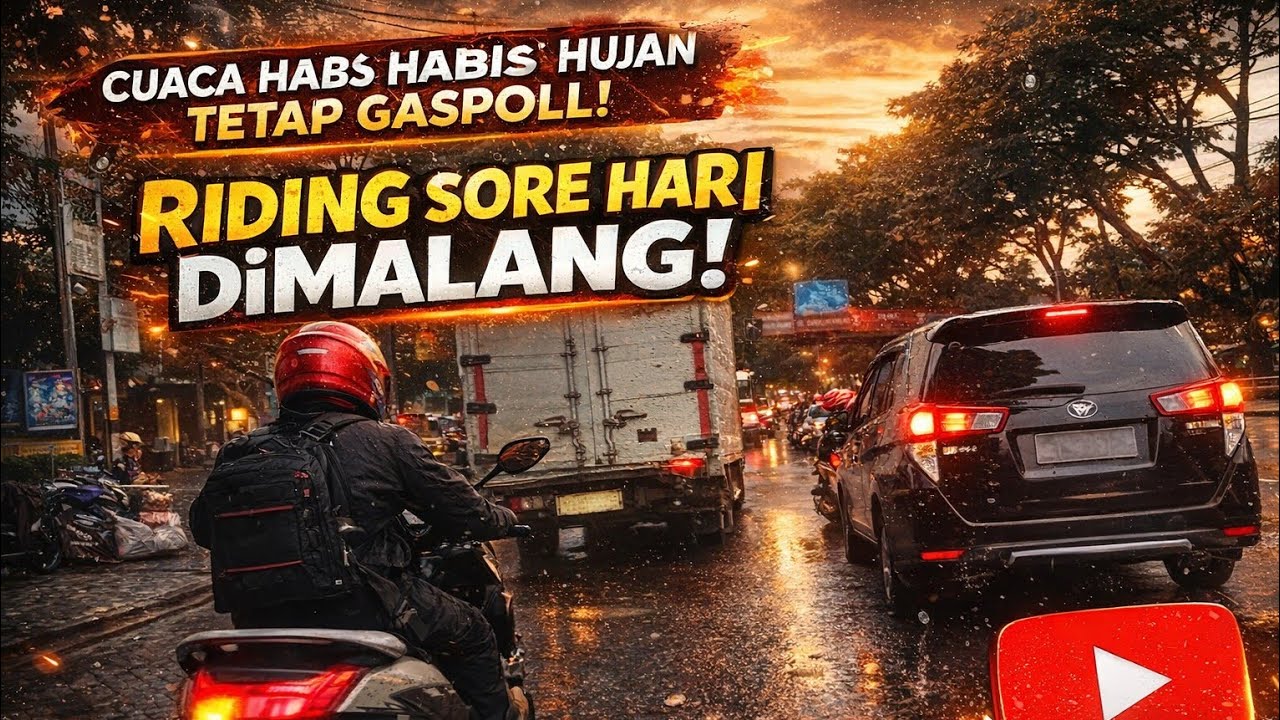 Riding Sore Hari DiMalang ! Cuaca habis hujan tetap gaspoll