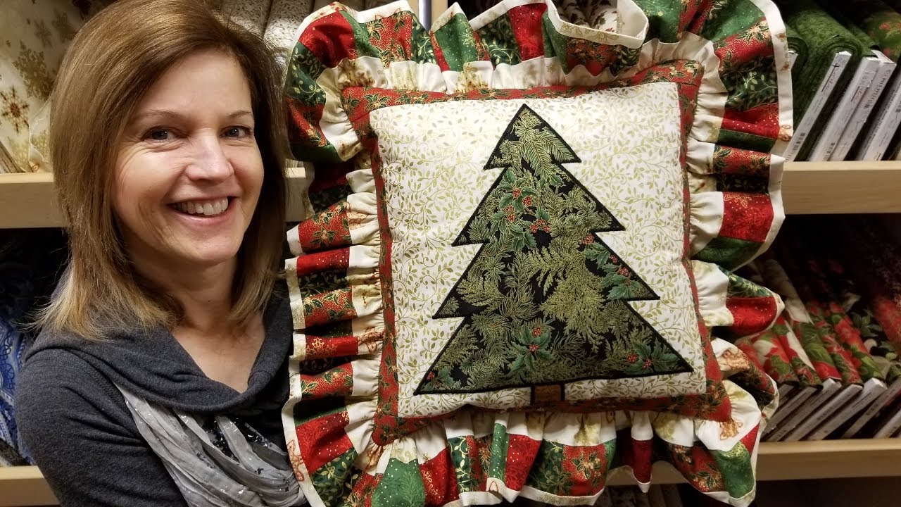 Ruffled Christmas Applique Pillow! Part 1: Applique Tree