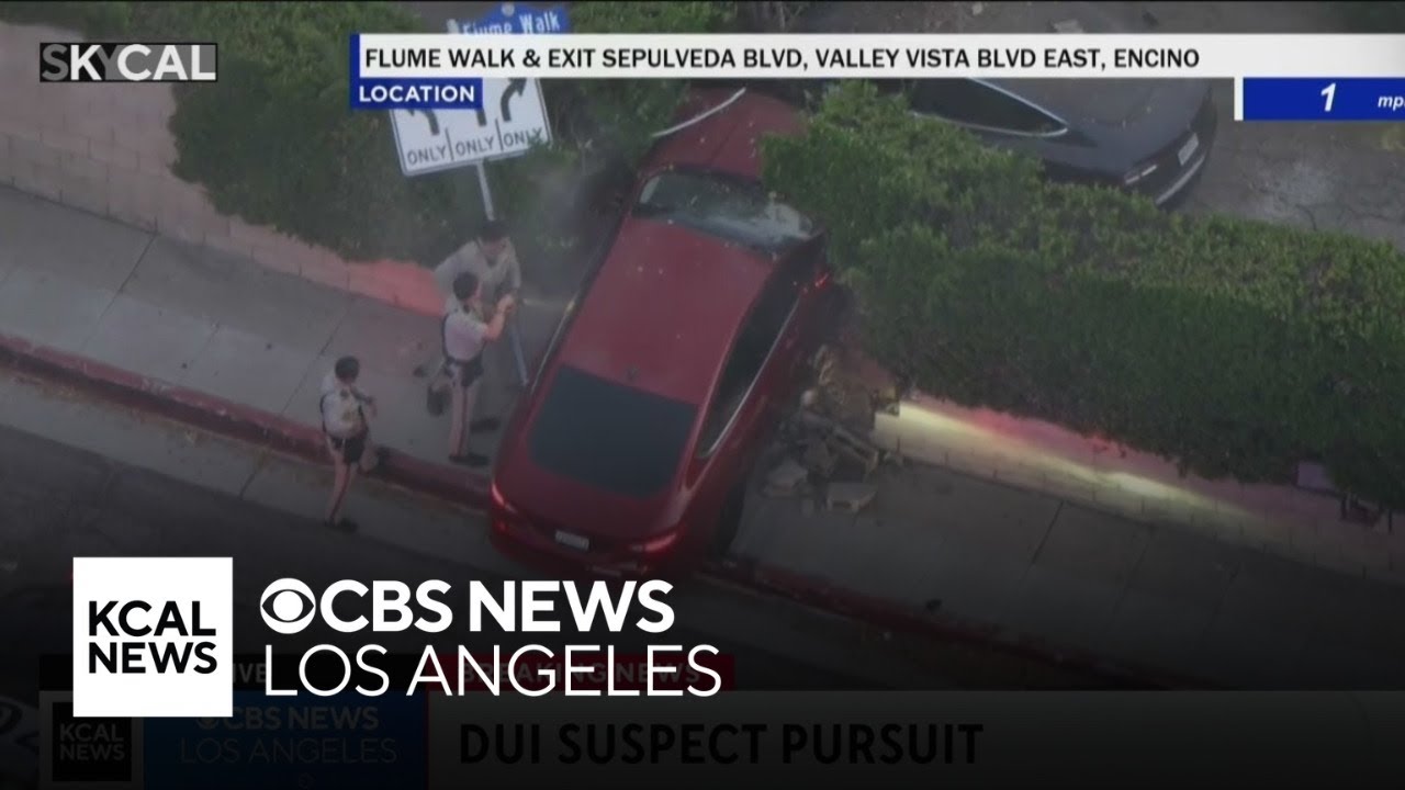 Wild pursuit with DUI suspect ends with crash in San Fernando Valley