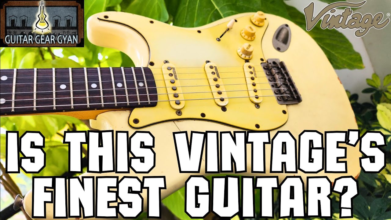 Vintage V6 Thomas Blug Signature Electric Guitar | Distressed Vintage White