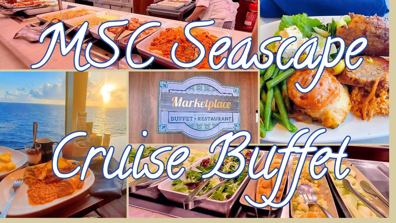 MSC Seascape Marketplace Buffet Restaurant, 4K UHD