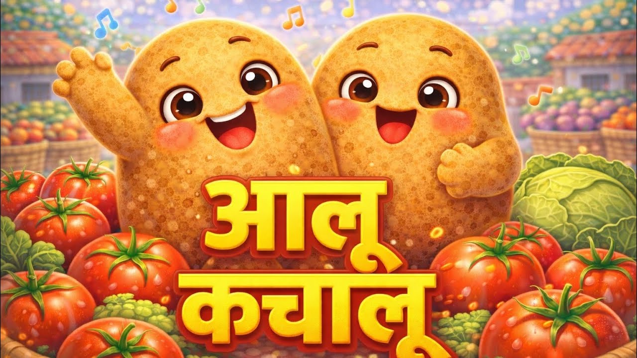 Aaloo Kachalu | आलू कचालू | Hindi Rhymes for Kids | Fun Hindi Nursery Rhyme 🎵👶