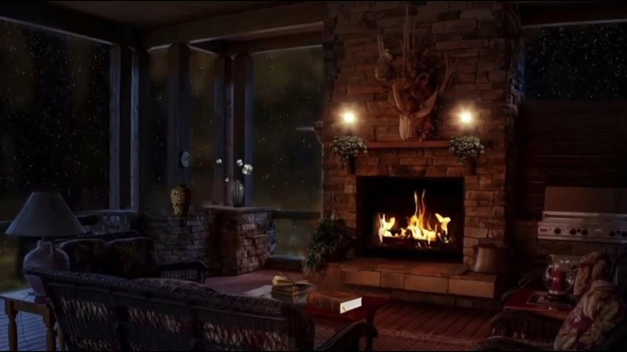 Cozy Fireplace by the Window | 11 Hours Indoor Ambience
