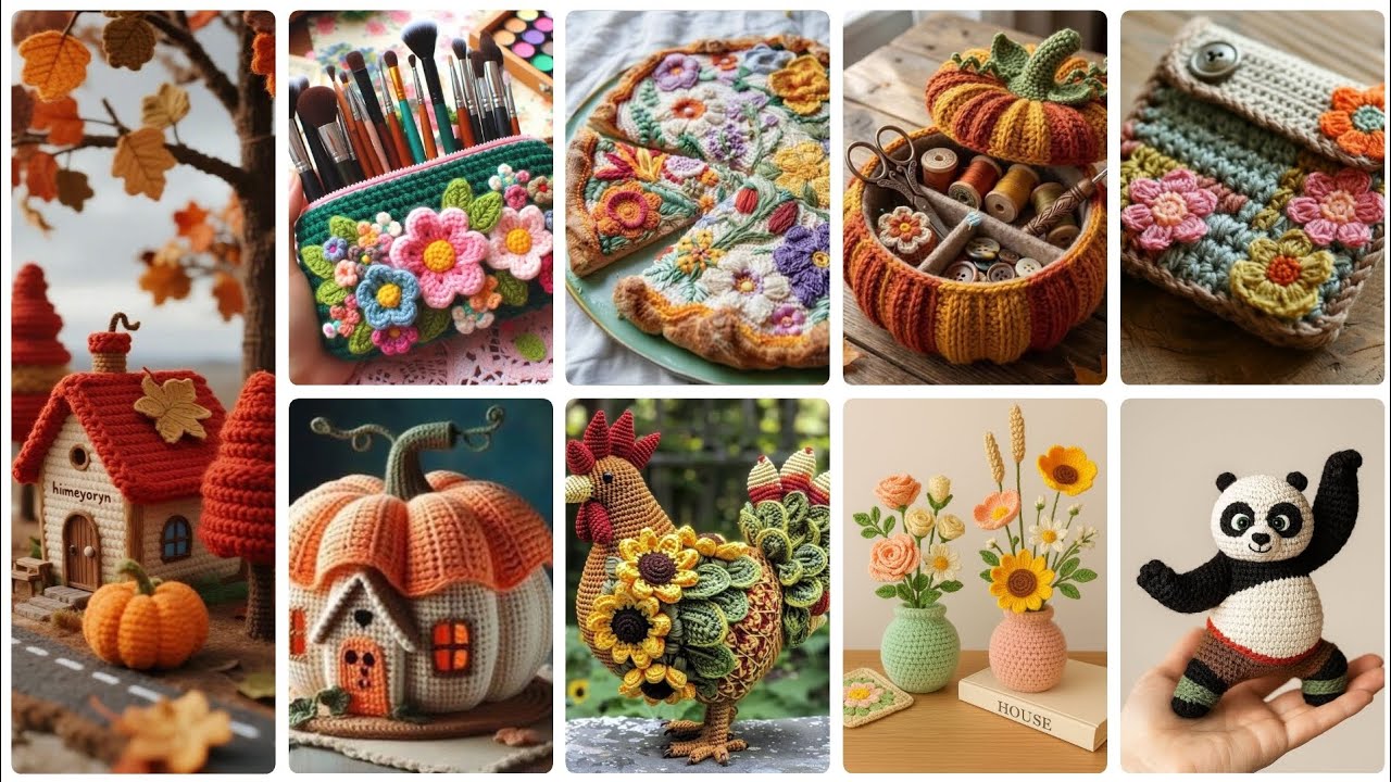 Ideas elegantes y hermosas de patrones de crochet a mano para la decoración del hogar. 