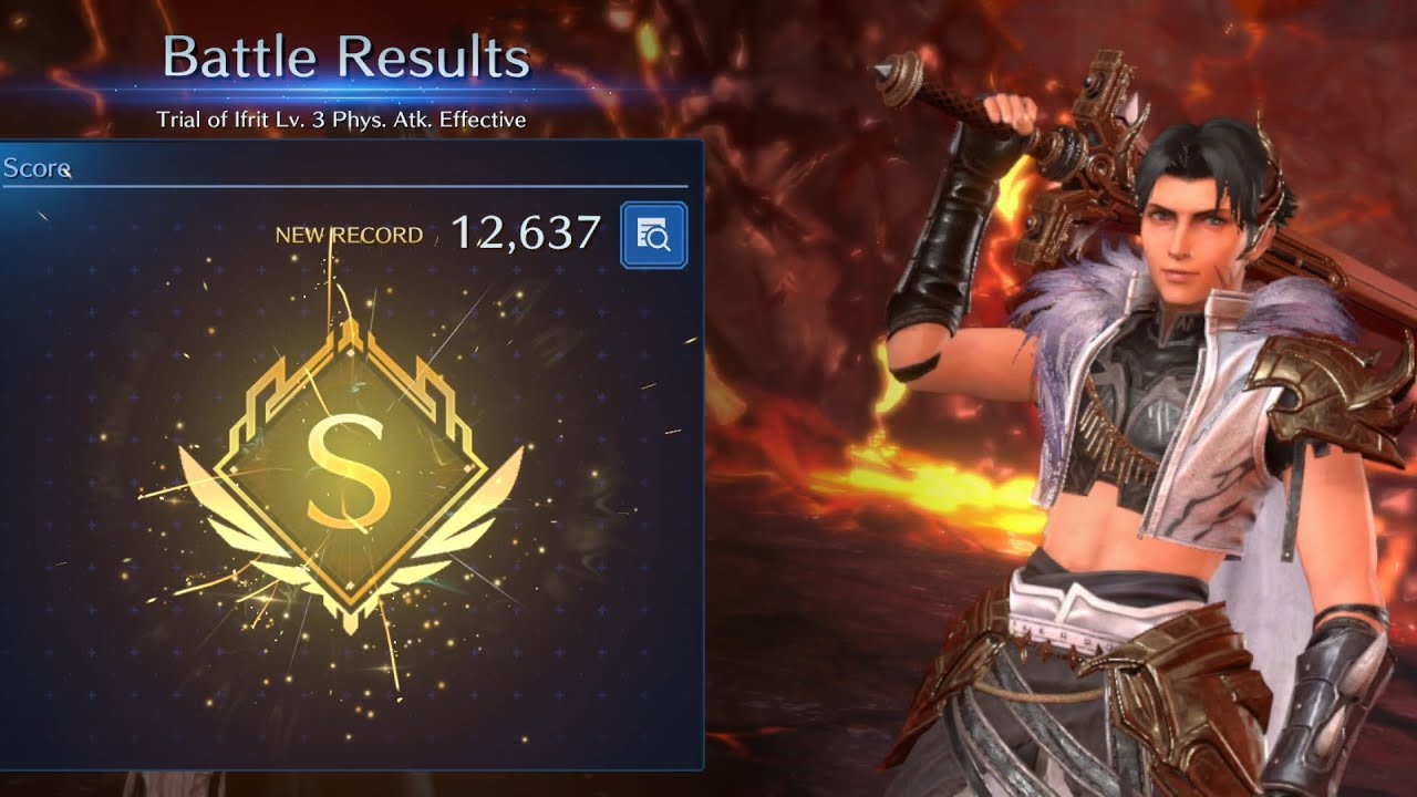 FF7EC: [Trial of Summons Tower] Level 3 Ifrit (PATK) • Matt, Vincent, Angeal 