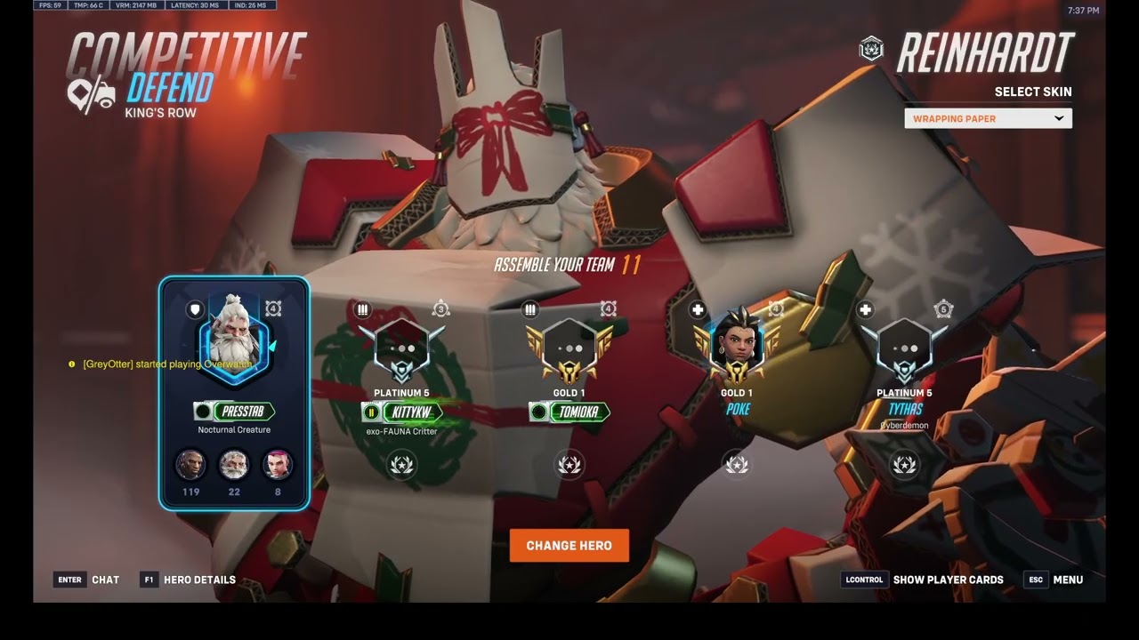 [09/02/26] OW2 - Reinhardt Gameplay