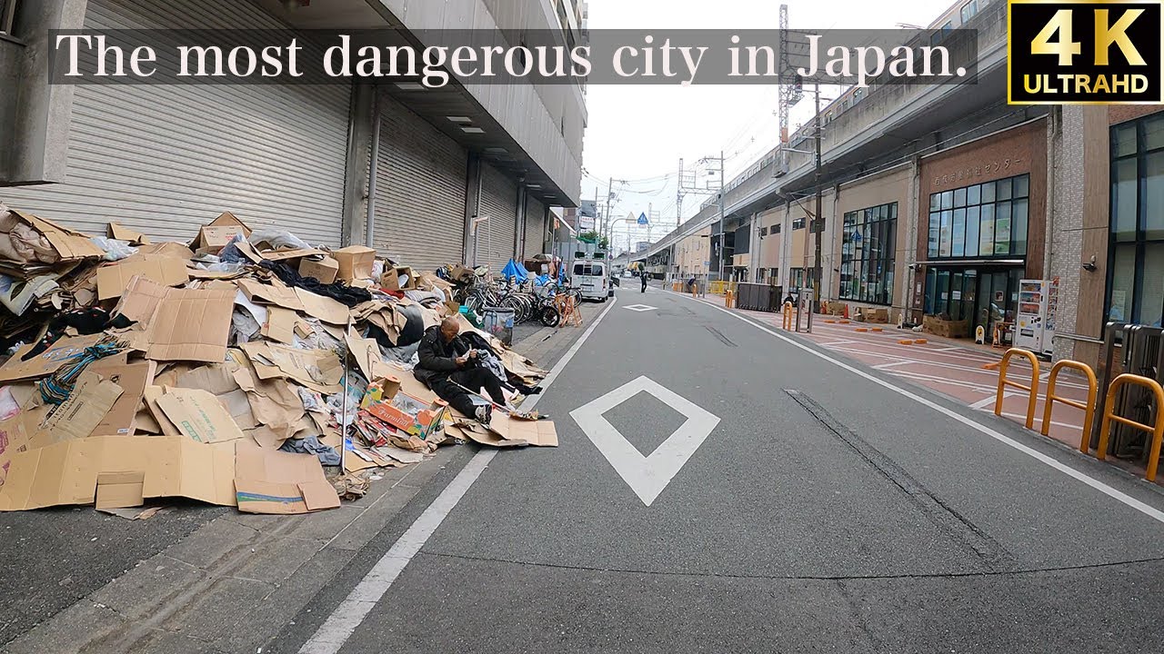 【4K】We walked around Nishinari-ku, Osaka.