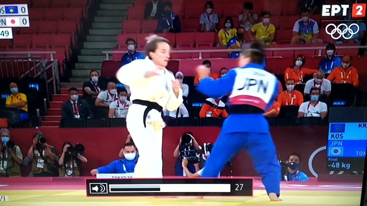 Olympic Gold Medal Judo Distria Krasniqi Kosovo -greek tv