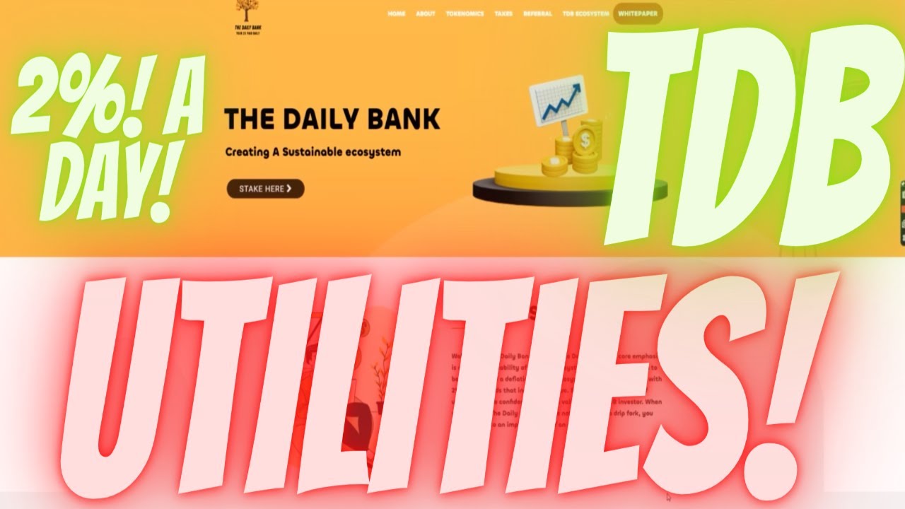 THE DAILY BANK! DRIP FORK WITH AMAZING UTILITIES ON BSC!