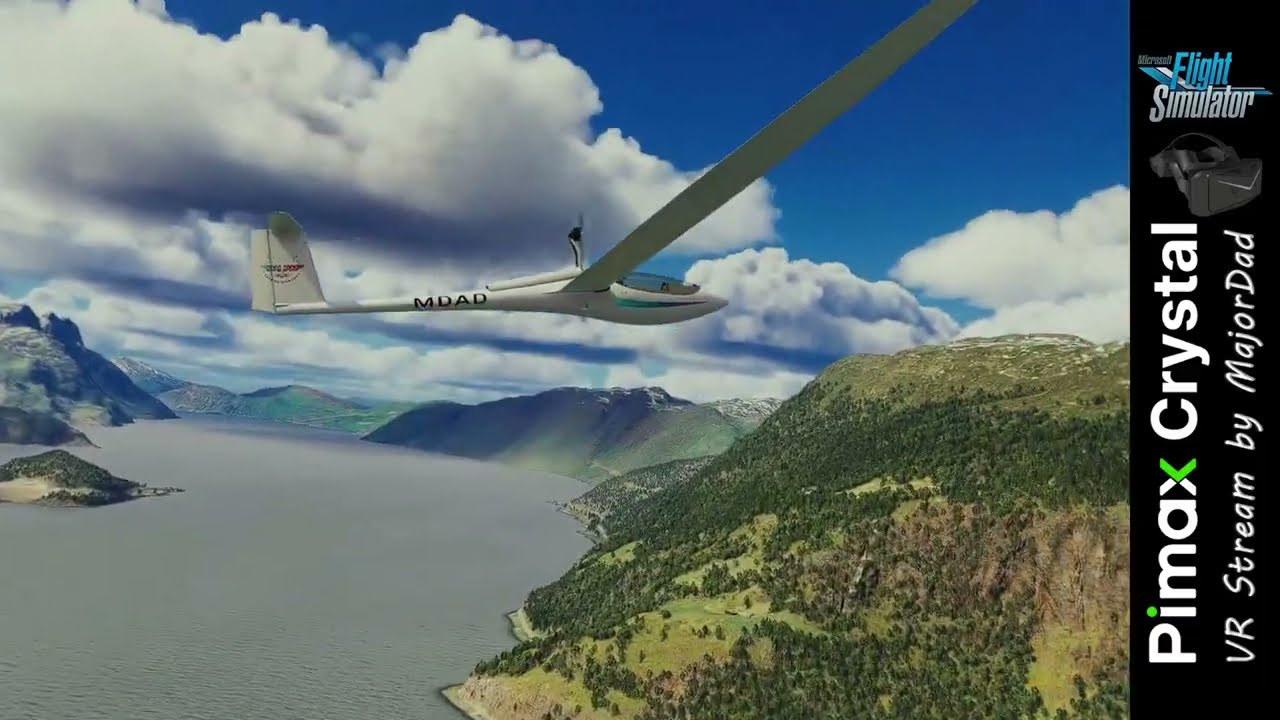 MSFS Soaring Sandane - Geiranger, Norway in the GotFriends AS-33 Me