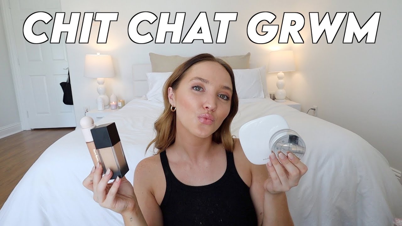 chit chat get ready with me | using products recommended by you guys