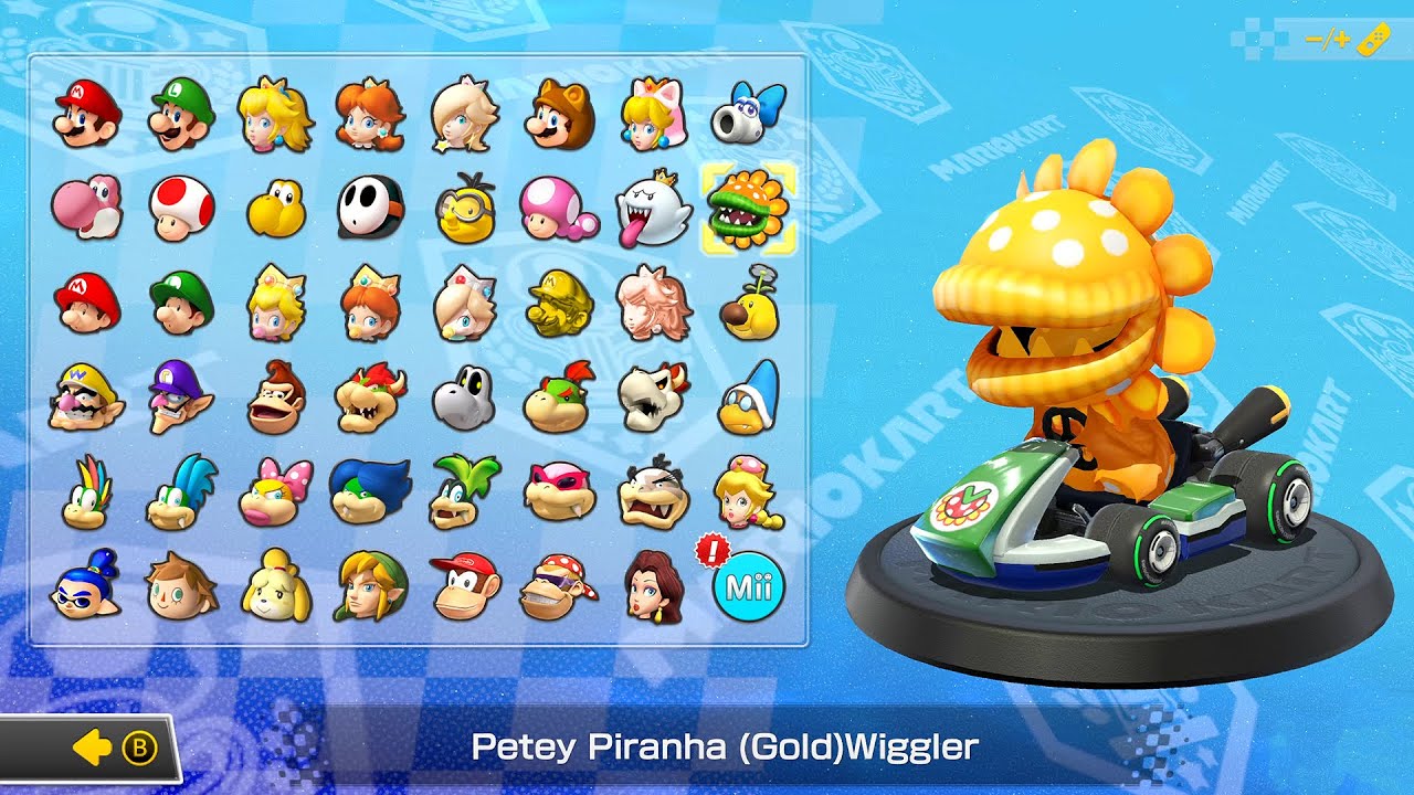 What if you play Gold Piranha in Mario Kart 8 Deluxe (Shell Cup)