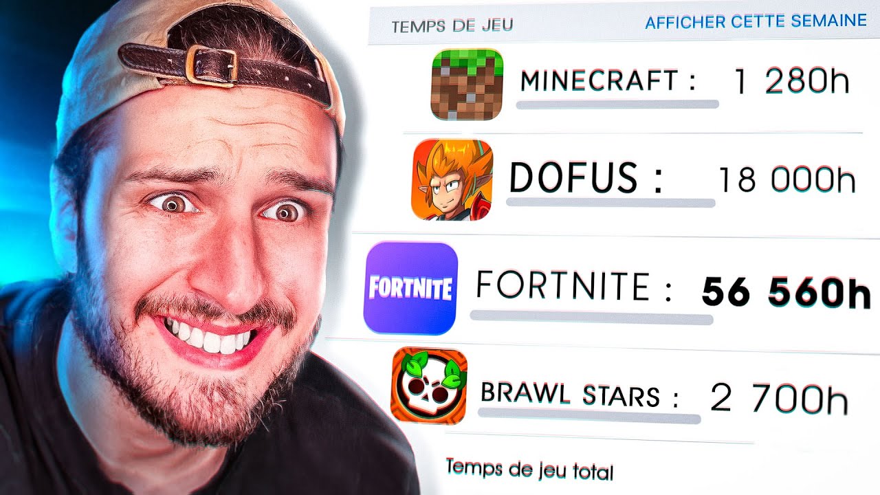 Je juge vos PIRES TEMPS D'ÉCRAN de JEUX VIDÉO (+2000 jours cumulés sur ce jeu...😱)