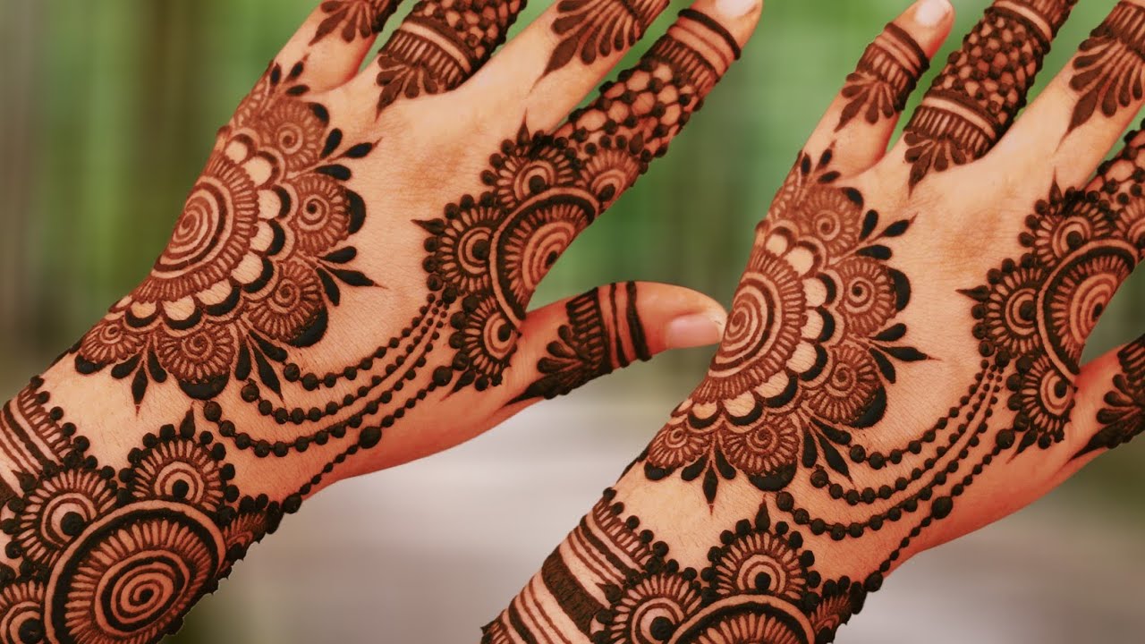 Eid Special Beautiful Gol Tikki Mehndi Design | Simple Arabic Heena Design For Back hand |Eid mehndi